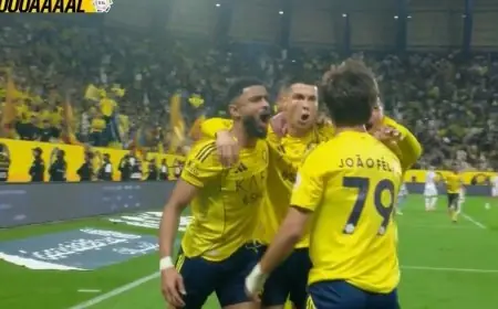 ملخص وأهداف مباراة النصر ضد الأخدود بدوري روشن السعودي (3-0)