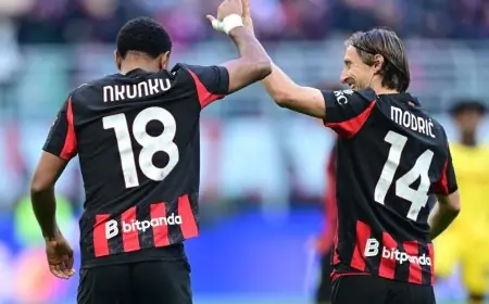 مودريتش ونكونكو يقودان ميلان إلى القمة في الدوري الإيطالي