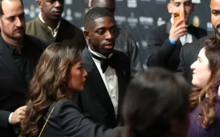 عثمان ديمبيلي يتوج كأفضل لاعب في حفل غلوب سوكر بتألقه مع باريس سان جيرمان