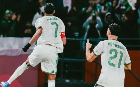 رياض محرز يعادل أرقام ماجر التاريخية ويصبح ثاني أفضل هداف في تاريخ الجزائر