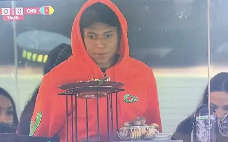 مبابي يشارك في أجواء مباراة الكاميرون وكوت ديفوار في أمم إفريقيا 2025