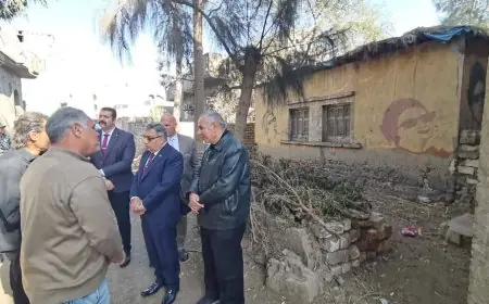 محافظ الدقهلية يتفقد منزل أم كلثوم التاريخي بقرية طماي في السنبلاوين