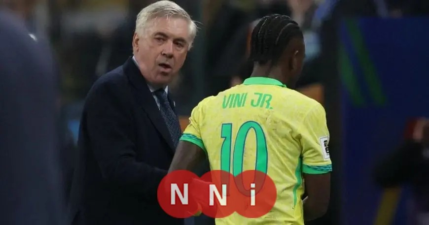 أنشيلوتي يوجه تحذير لفينيسيوس بشأن مكانه في كأس العالم