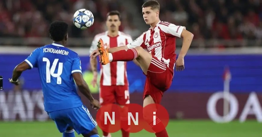 موهبة أولمبياكوس تثير تنافساً شرساً بين عمالقة كرة القدم ريال مدريد ومانشستر يونايتد