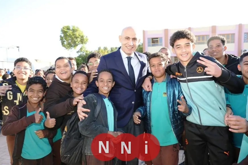 متابعة وزير التربية والتعليم ومحافظ أسوان لسير العملية التعليمية بمدرسة الشهيد عمرو فريد المتميزة للغات