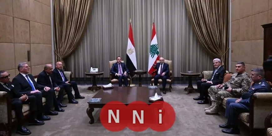 استقبال رئيس الوزراء اللبناني للدكتور مصطفى مدبولي في مطار رفيق الحريري الدولي