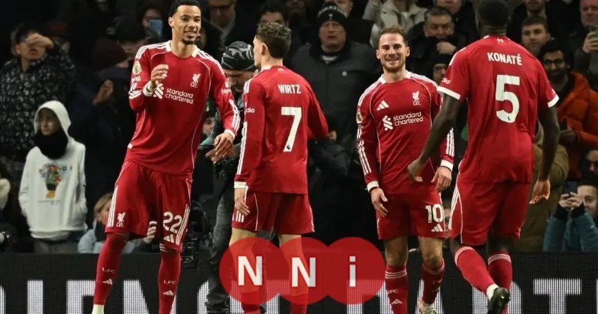 تغييرات سلوت تقود ليفربول لانتصار مشوق أمام توتنهام بتسعة لاعبين بغياب صلاح