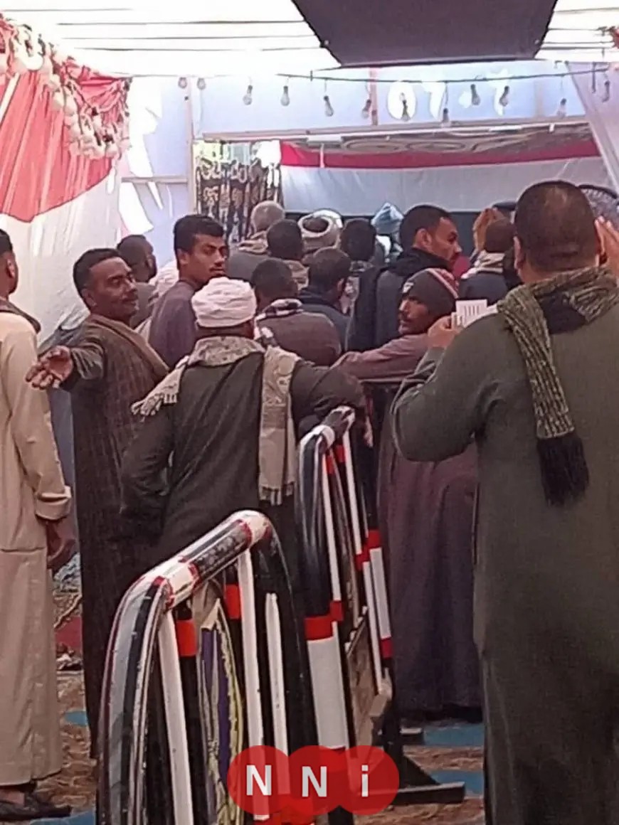 إقبال كثيف للناخبين على لجان الاقتراع بنجع حمادي في قنا للتصويت في انتخابات مجلس النواب