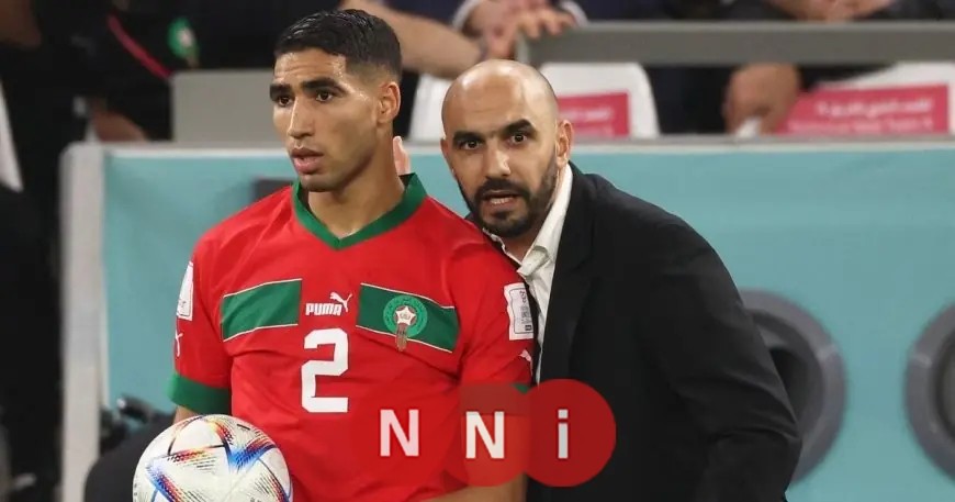 الركراكي: حكيمي أيقونة المغرب مثل صلاح في مصر وماني في السنغال