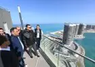 وزير الإسكان يراقب تقدم بناء أبراج الداون تاون في العلمين الجديدة