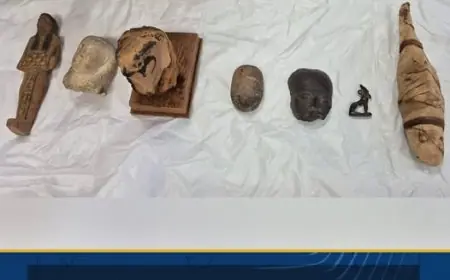 استرداد 7 قطع أثرية مصرية ثمينة من الولايات المتحدة الأمريكية بواسطة وزارة الخارجية المصرية