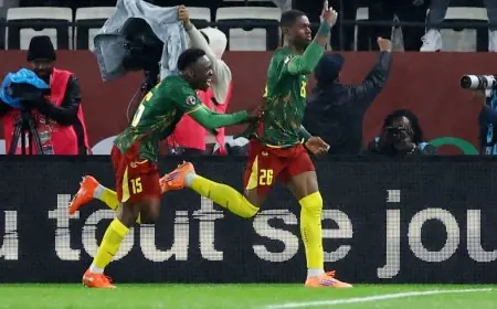 الكاميرون تتألق بفوز مثير على جنوب إفريقيا وتستعد لمواجهة نارية ضد المغرب في ربع نهائي كأس إفريقيا