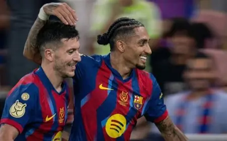 برشلونة يسحق أتليتك بلباو بخماسية ويتأهل لنهائي كأس السوبر الإسباني