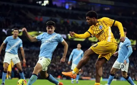مانشستر سيتي يواصل فقدان النقاط بتعادل مثير مع برايتون في الدوري الإنجليزي