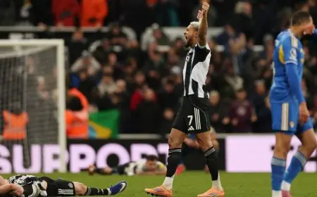 نيوكاسل يحقق فوزاً مثيراً على ليدز بعد تأخره في الوقت بدل الضائع