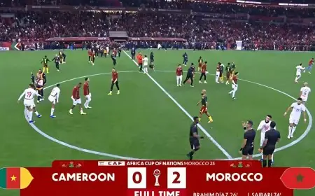 انتصار المغرب على الكاميرون في أمم إفريقيا يحقق رقماً مميزاً ويجعل الأرض تبتسم لأصحابها