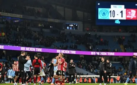 مانشستر سيتي يحقق فوزًا ساحقًا بعشرة أهداف على إكستر مكرراً إنجاز ليفربول