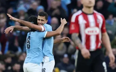 رودري يكسر صيامه التهديفي مع مانشستر سيتي بعد 559 يوماً