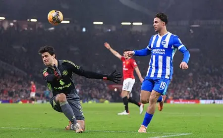 هزيمة مانشستر يونايتد بثنائية أمام برايتون وخروج من كأس الاتحاد الإنجليزي