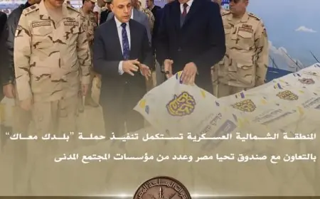 المنطقة الشمالية العسكرية تنهي حملة بلدك معاك بالتعاون مع صندوق تحيا مصر
