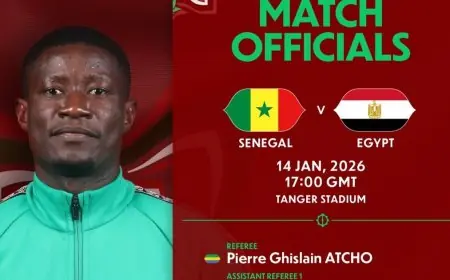 تعرف على بيير أتشو الحكم المثير للجدل في مباراة مصر والسنغال الذي أغضب الأهلي