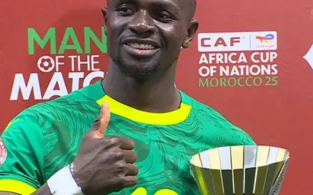 ساديو ماني يتألق ويحصد جائزة أفضل لاعب في مواجهة مصر والسنغال