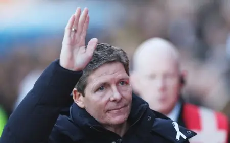 رحيل أوليفر غلاسنر عن كريستال بالاس بنهاية الموسم الحالي