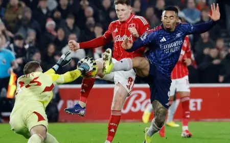 نوتنغهام يحرم أرسنال من استغلال خسارة مانشستر سيتي في الديربي