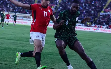 التعادل السلبي يسيطر على الشوط الأول في مواجهة مصر ونيجيريا بكأس أمم أفريقيا