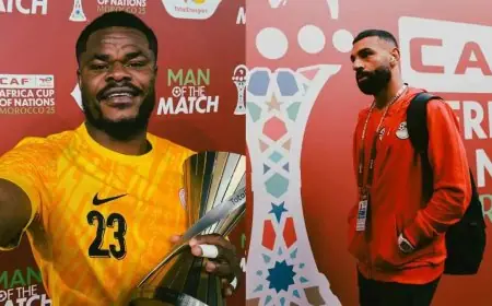 حارس نيجيريا يكشف كيف تفوق على صلاح ومرموش في اللحظة الحاسمة