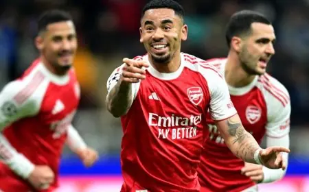 أرسنال يحقق فوزًا مثاليًا بثلاثية على إنتر ميلان ويتأهل لدور الـ16