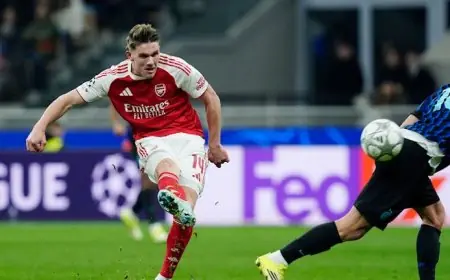 أرسنال يحجز مقعده في دور الـ16 بدوري أبطال أوروبا بعد فوزه على إنتر ميلان