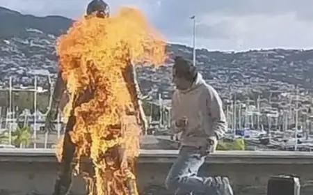 إضرام النار في تمثال كريستيانو رونالدو بجزيرة ماديرا يجذب الأنظار