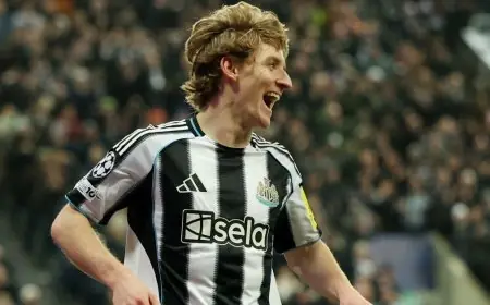 غوردون يتألق ويحطم رقم شيرر الأسطوري في دوري أبطال أوروبا بقميص نيوكاسل