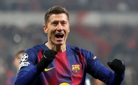 روبرت ليفاندوفسكي يسعى لتحطيم رقم قياسي لليونيل ميسي مع برشلونة
