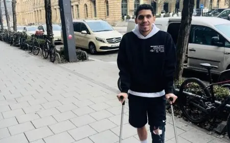 محمد حمدي يغادر ألمانيا بعد نجاح جراحة الرباط الصليبي