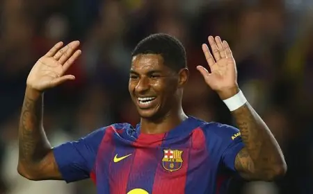 ماركوس راشفورد يتألق في أفضل مواسمه بدوري أبطال أوروبا مع برشلونة