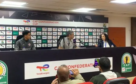 معتمد جمال والونش يتحدثان في مؤتمر الزمالك استعداداً لمواجهة المصري في الكونفدرالية