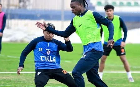 الزمالك يستعد بقوة لمواجهة المصري بعد اختتام تدريباته في برج العرب