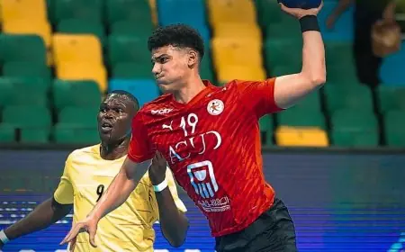 أوكا يفوز بجائزة أفضل لاعب في مباراة مصر وأوغندا في كأس أمم إفريقيا لكرة اليد