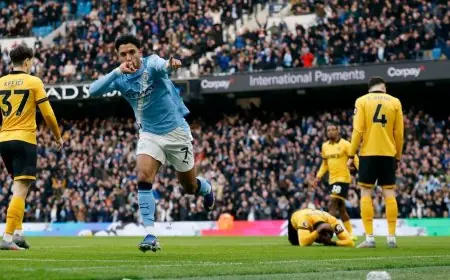 مرموش يبهر الجماهير بهدفه الأول مع مانشستر سيتي في الدوري الإنجليزي
