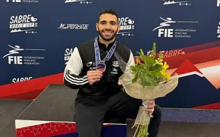 زياد السيسي يحصد البرونزية في كأس العالم لسلاح السيف بأمريكا