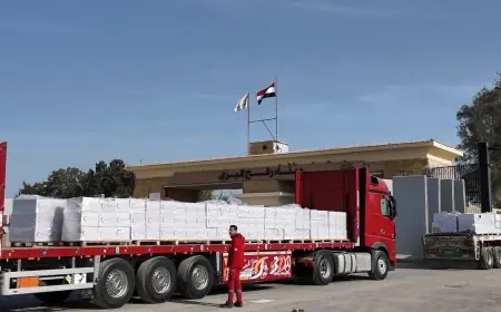 الهلال الأحمر يطلق قافلة زاد العزة الـ123 محملة بأكثر من 7550 طن من المساعدات الإنسانية الشاملة