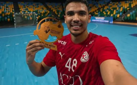 مهاب سعيد يتألق كأفضل لاعب في مواجهة مثيرة بين مصر ونيجيريا بكأس الأمم الأفريقية لكرة اليد