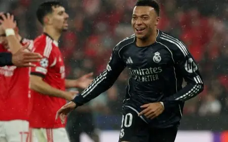 مبابي يسجل إنجازاً تاريخياً في دوري الأبطال ويقترب من تحطيم رقم رونالدو القياسي