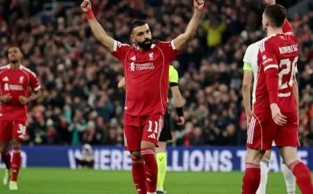 صلاح يسجل بعد غياب ويساهم في انتصار ليفربول الساحق وفان دايك يتألق بثلاث تمريرات حاسمة