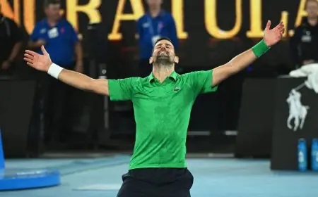 نوفاك دجوكوفيتش يتفوق على يانيك سينر ويواجه كارلوس ألكاراز في نهائي بطولة أستراليا للتنس