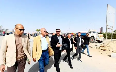 وزير الإسكان يزور حدائق أكتوبر لمتابعة تجديد وتطوير الطرق في المناطق الحيوية بالمدينة