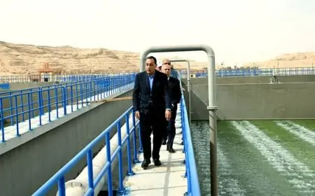 رئيس الوزراء يزور محطة معالجة الصرف الصحي الثلاثية بني حسن الشروق لتعزيز البنية التحتية