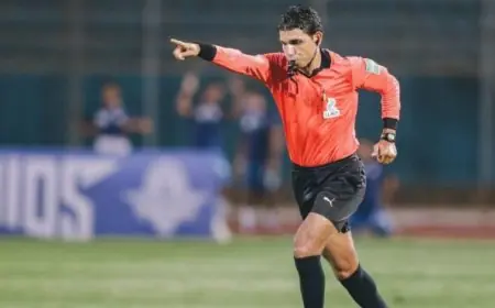طاقم تحكيم مصري يقود مباراة زامبيا وغانا في تصفيات كأس أمم أفريقيا لكرة الصالات
